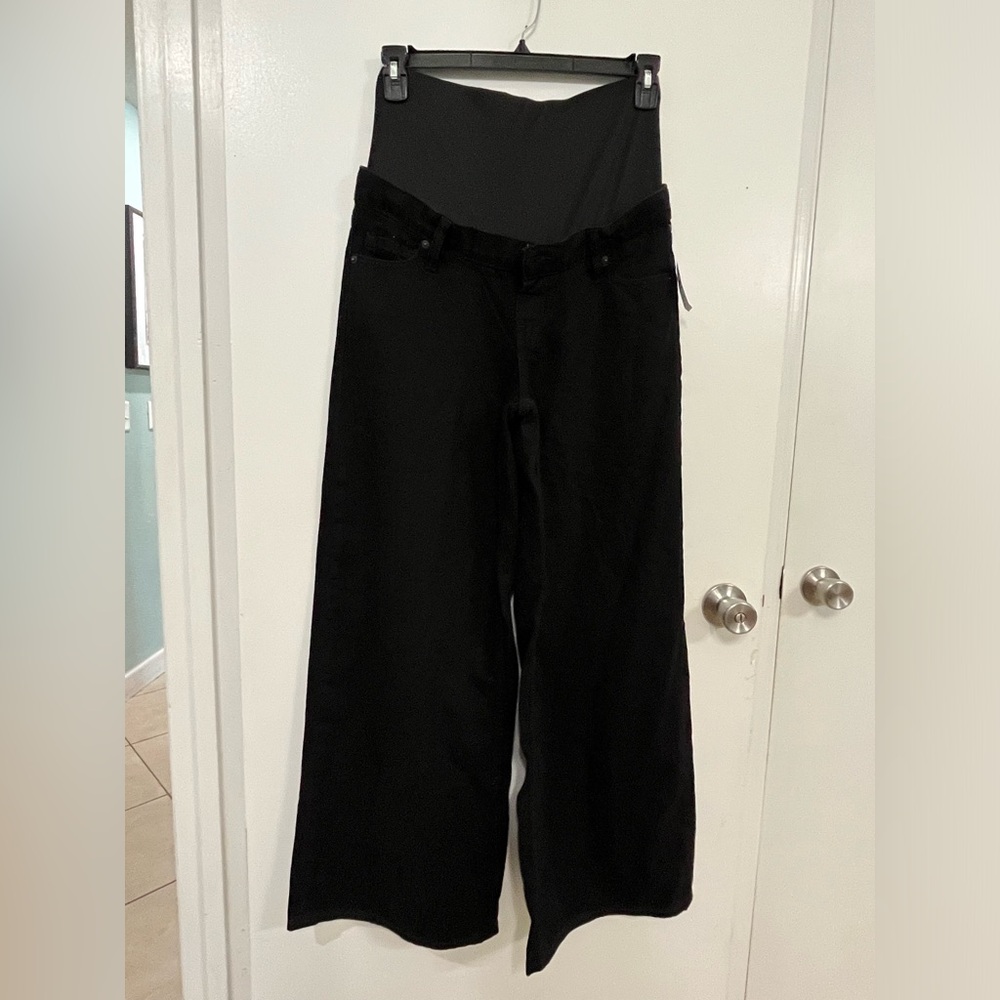 GAP Black Maternity Wide-Leg Jeans, size 8, new!